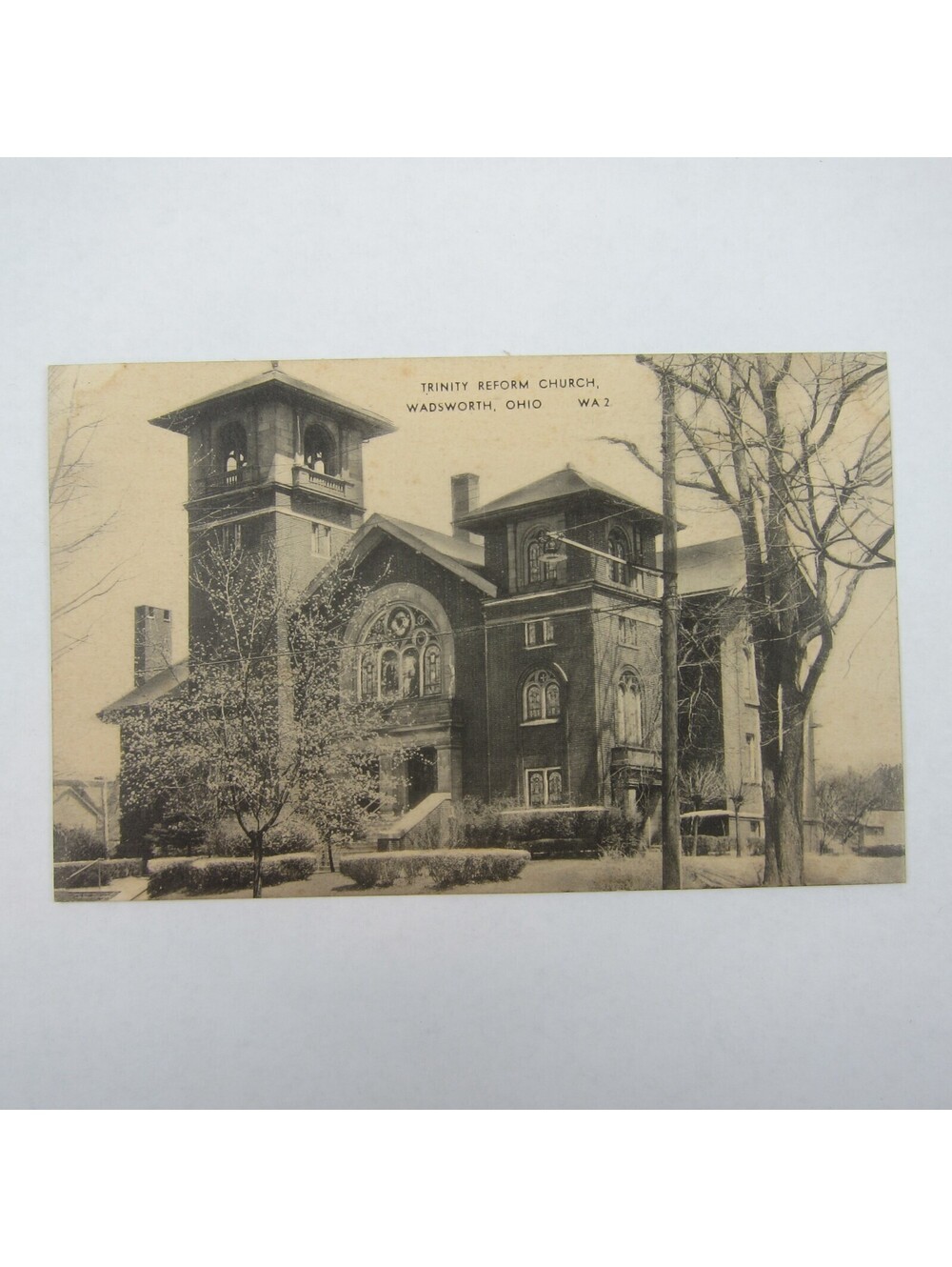 Postcard Wadsworth Ohio Trinity Reform Church Photo Vintage Litho Print UNPOSTED